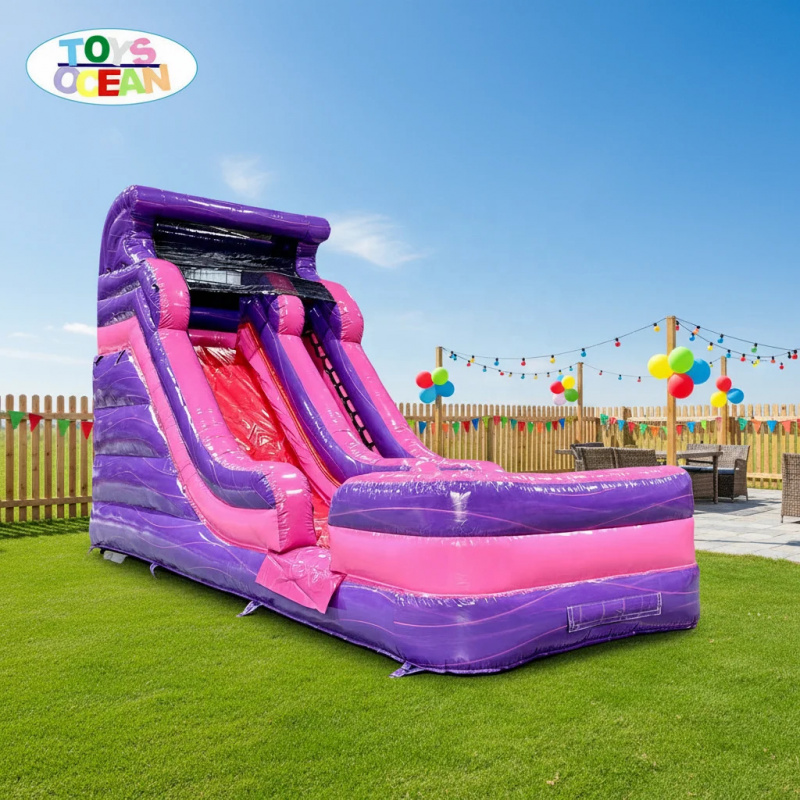 Hot-selling purple and pink In - đánh giá và giá Water Slide Inflatable