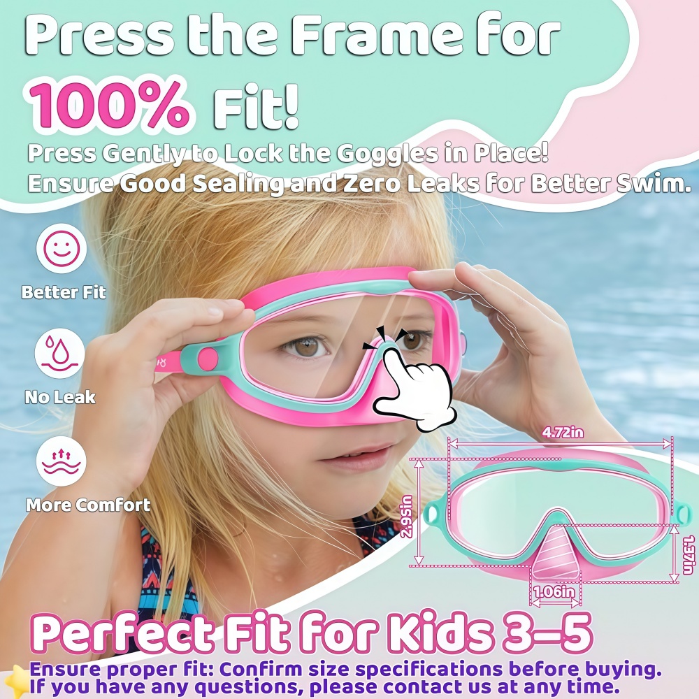 Kids Swim Goggles with Nose Co - đánh giá và giá Swim Goggles Anti Fog Uv