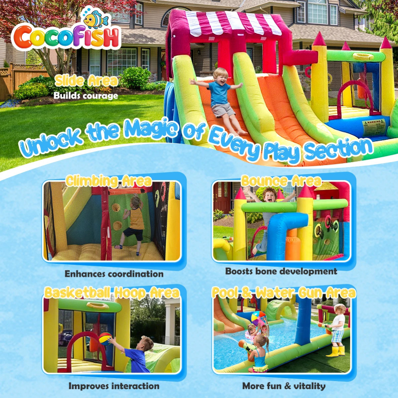 Cocofish Cocofish Backyard Sum - đánh giá và giá Water Slide Inflatable