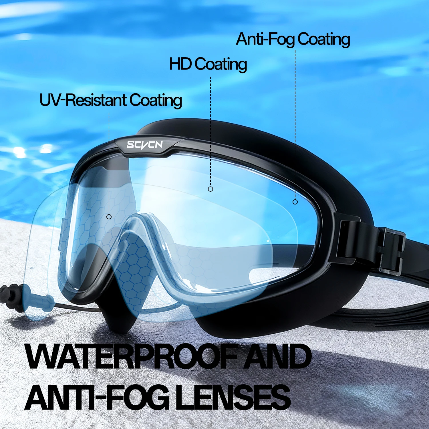 SCVCN Swimming Goggles Profess - đánh giá và giá Swim Goggles Anti Fog Uv